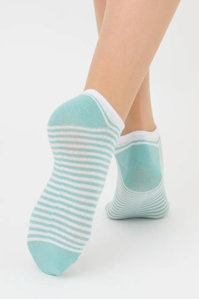 Набор цветных женских носков WS1 SET 1 Giulia 5 пар (white/pastel turquoise)