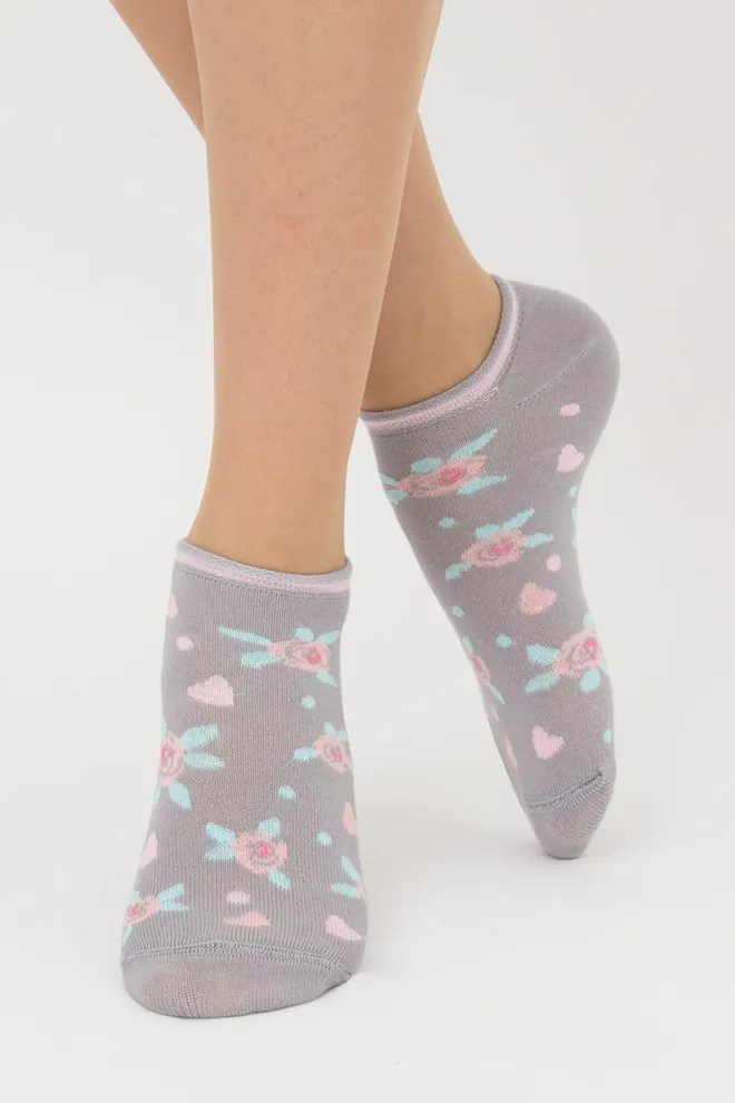 Набор цветных женских носков WS1 SET 2 Giulia 5 пар (white/pearl/silver)