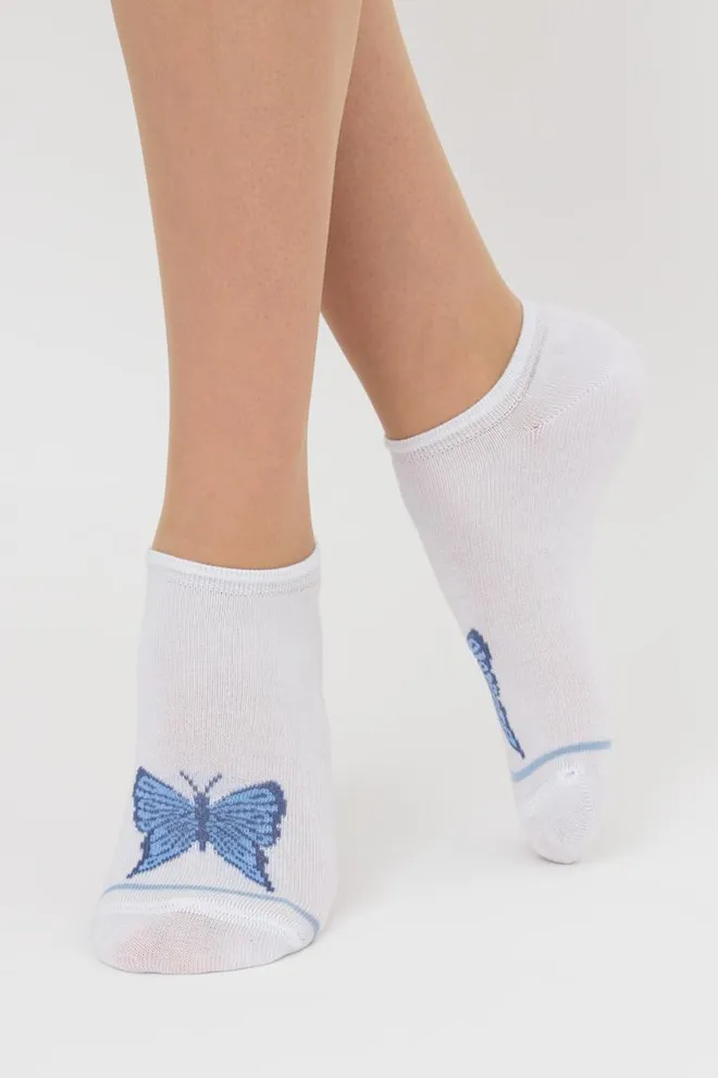 Набор цветных женских носков WS1 SET 3 Giulia 5 пар (white/jeans/baby blue)