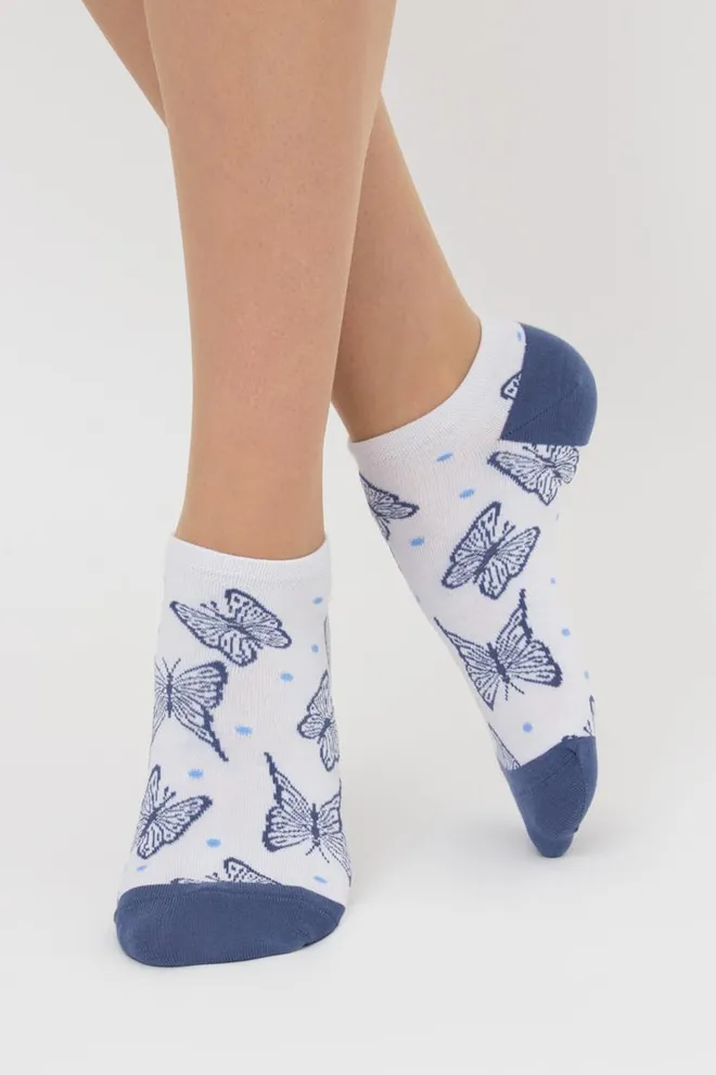 Набор цветных женских носков WS1 SET 3 Giulia 5 пар (white/jeans/baby blue)