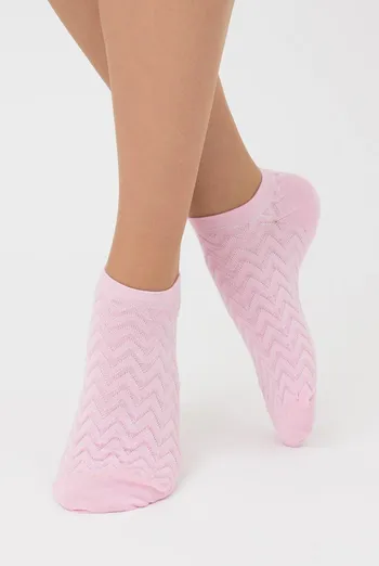 Женские короткие носки с узором Ws1 Soft Background 002 Giulia (pearl)