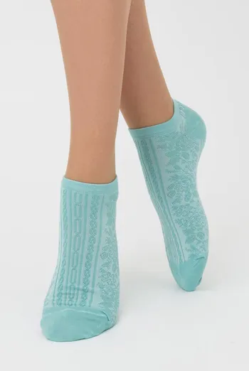 Женские короткие носки с узором Ws1 Soft Background 004 Giulia (pastel turquoise) Женские короткие носки с узором Ws1 Soft Background 004 Giulia (pastel turquoise)