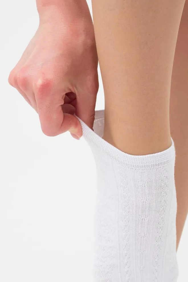 Женские короткие носки с узором Ws1 Soft Background 004 Giulia (white)