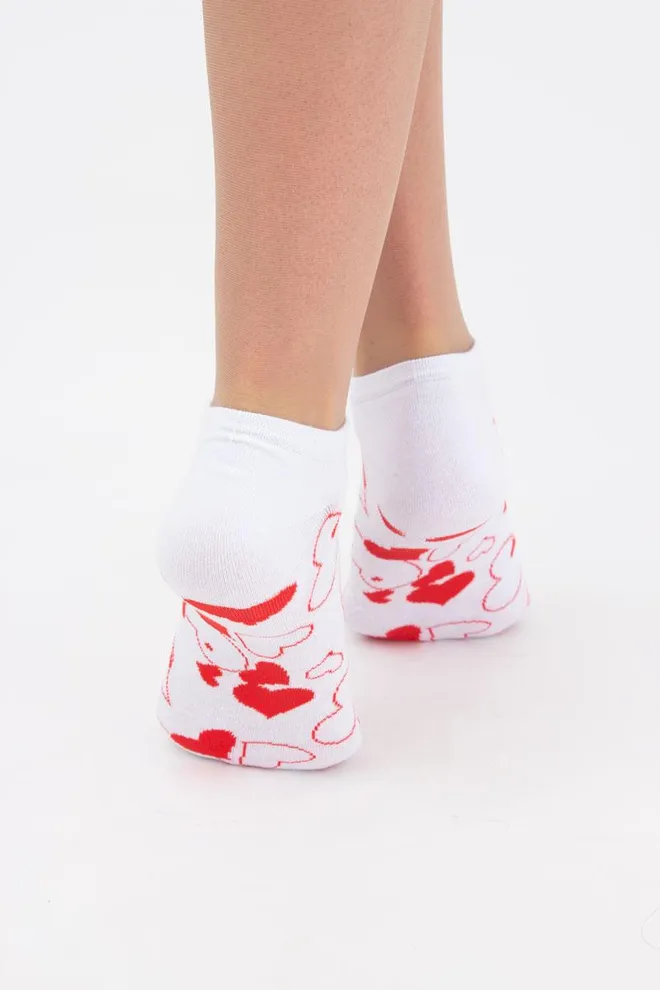 Шкарпетки жіночі короткі Ws1 soft valentine 003 Giulia (white)