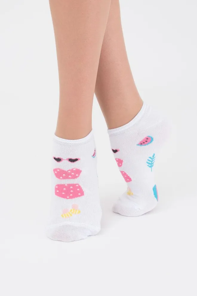 Носки женские невидимые Ws1 tropic 002 Giulia (bianco)