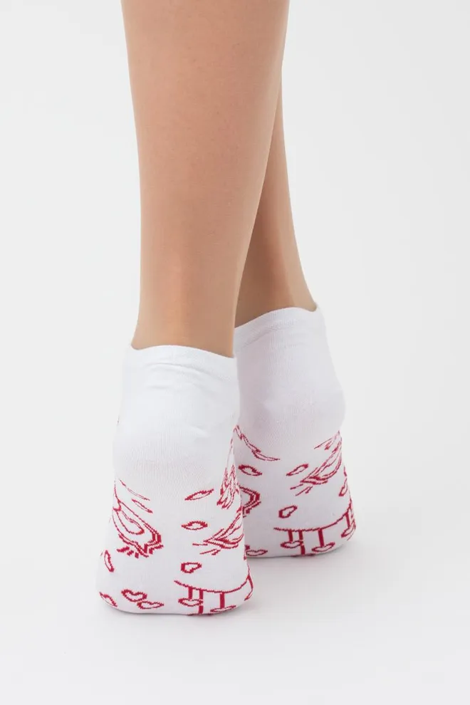 Шкарпетки жіночі короткі Ws1 Valentine 010 Giulia (white)