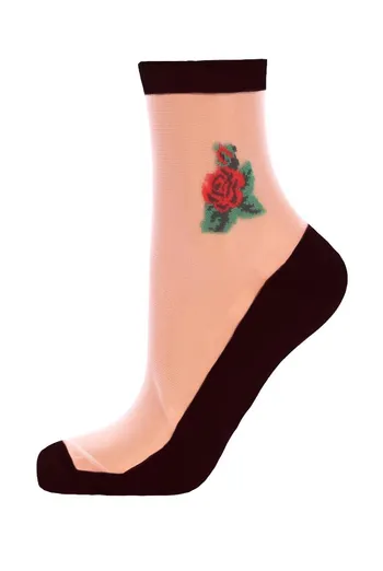 Носки женские с тату Ws2c/mn-033 Giulia (nero)