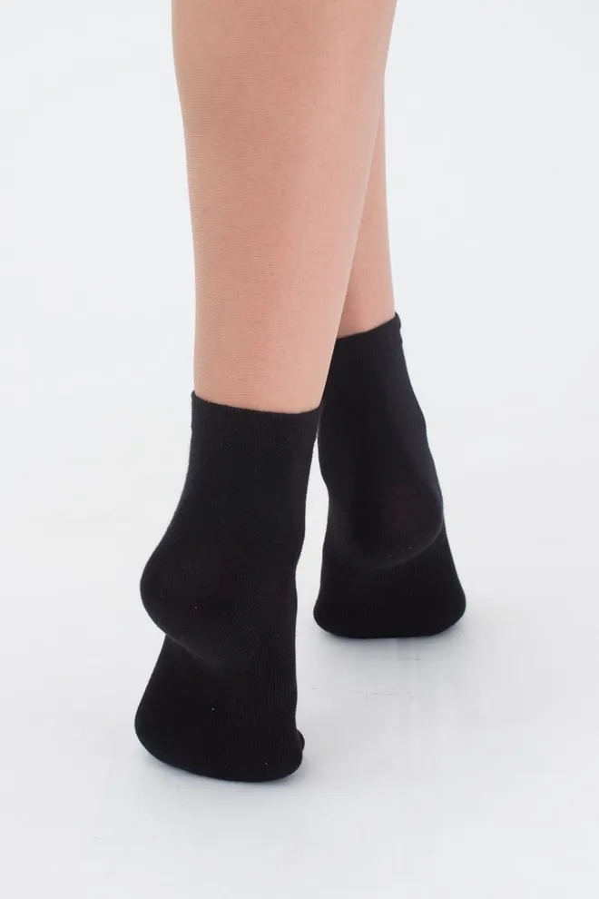 Носки женские низкие Ws2 classic Giulia 2 пары (dark grey melange/black)