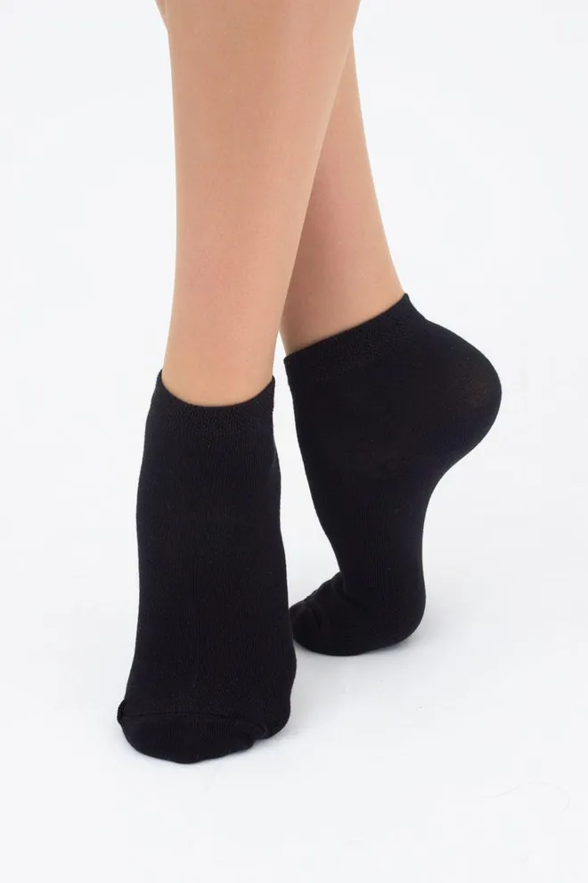 Носки женские низкие Ws2 classic Giulia 2 пары (black/white)