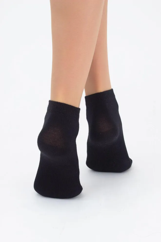 Носки женские низкие Ws2 classic Giulia 2 пары (black/white)