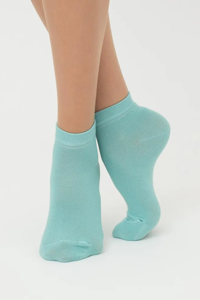 Носки женские низкие Ws2 classic Giulia 2 пары (pastel turquoise/light yellow)