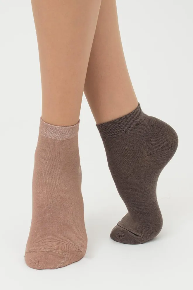Носки женские низкие Ws2 classic Giulia 2 пары (haze/chantarel)