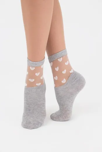 Шкарпетки жіночі класичні в сердечко WS2 cristal 008 Giulia (melange) Шкарпетки жіночі класичні в сердечко WS2 cristal 008 Giulia (melange)