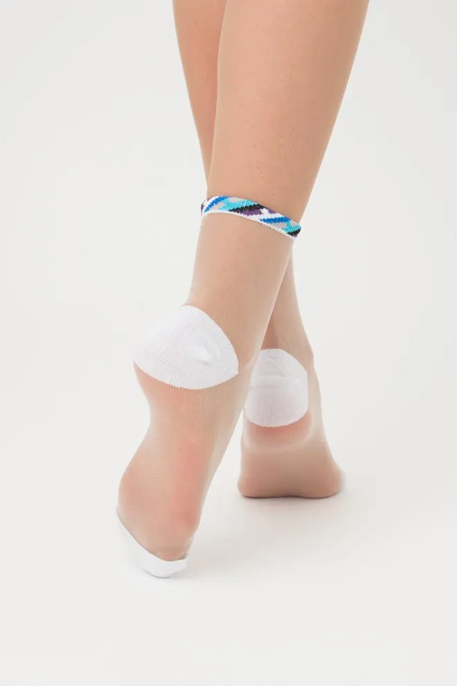 Носки женские классические прозрачные WS2 Cristal 041 Giulia (white)