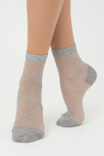 Носки женские классические Ws2 cristal 049 Giulia (light grey melange) Носки женские классические Ws2 cristal 049 Giulia (light grey melange)
