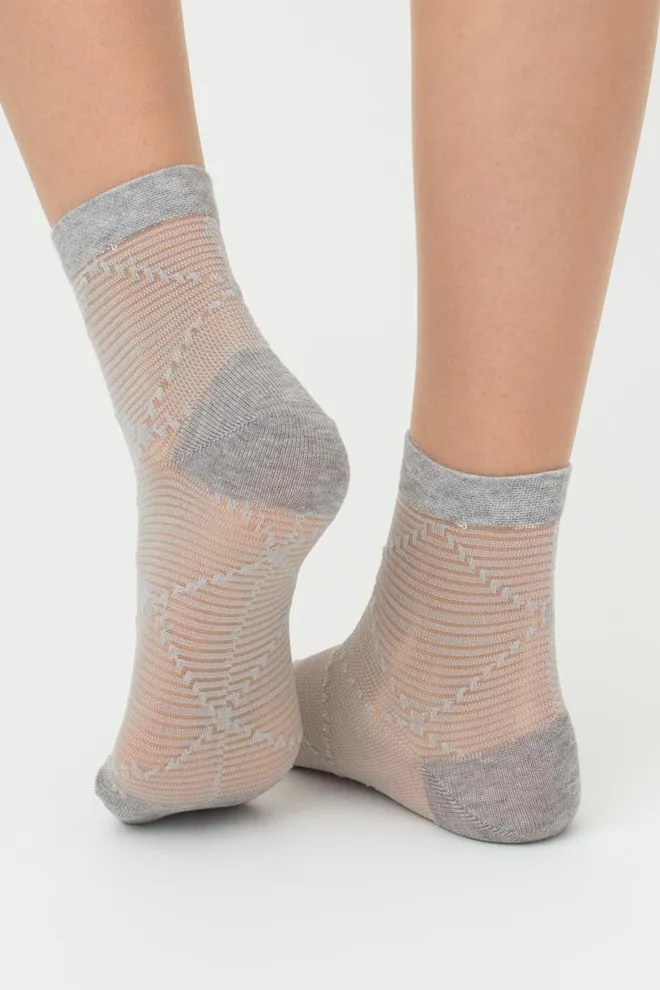 Носки женские классические Ws2 cristal 049 Giulia (light grey melange)