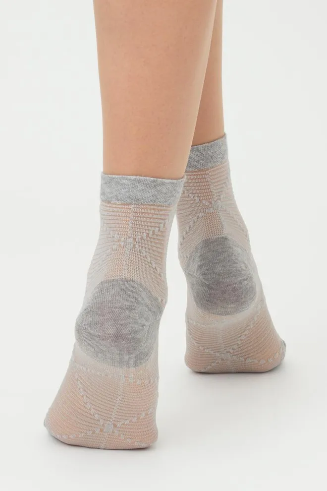 Носки женские классические Ws2 cristal 049 Giulia (light grey melange)