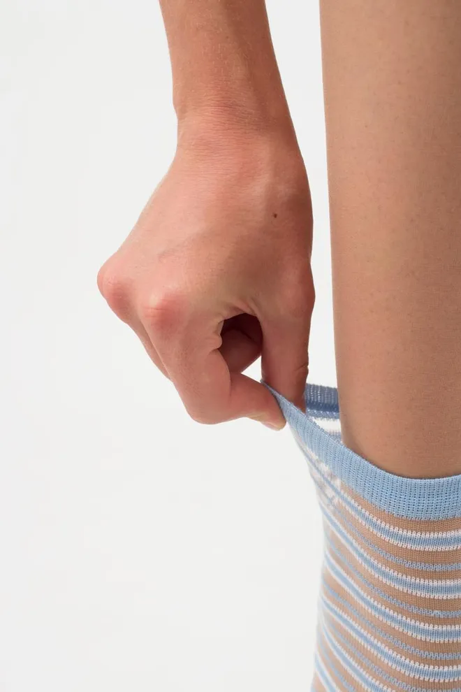 Шкарпетки жіночі класичні в смужку Ws2 cristal 059 Giulia (baby blue)