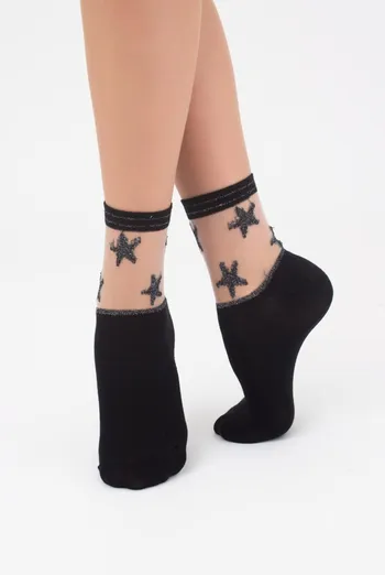 Шкарпетки жіночі класичні Ws2 cristal lurex 001 Giulia (black) Шкарпетки жіночі класичні Ws2 cristal lurex 001 Giulia (black)