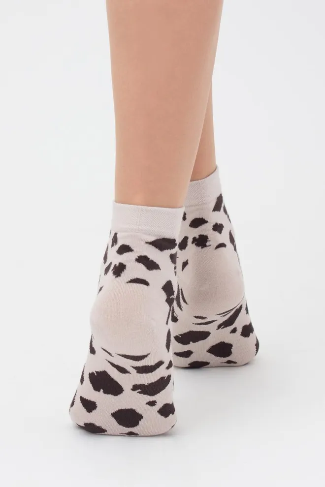 Шкарпетки жіночі класичні з принтом WS2 safari 001 Giulia (moonlight)