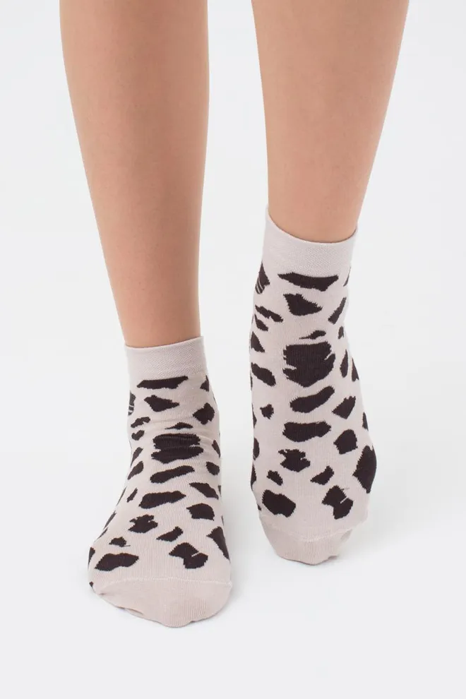 Шкарпетки жіночі класичні з принтом WS2 safari 001 Giulia (moonlight)