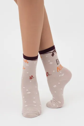 Шкарпетки жіночі класичні з принтом WS3 autumn 002 Giulia (moonlight) Шкарпетки жіночі класичні з принтом WS3 autumn 002 Giulia (moonlight)