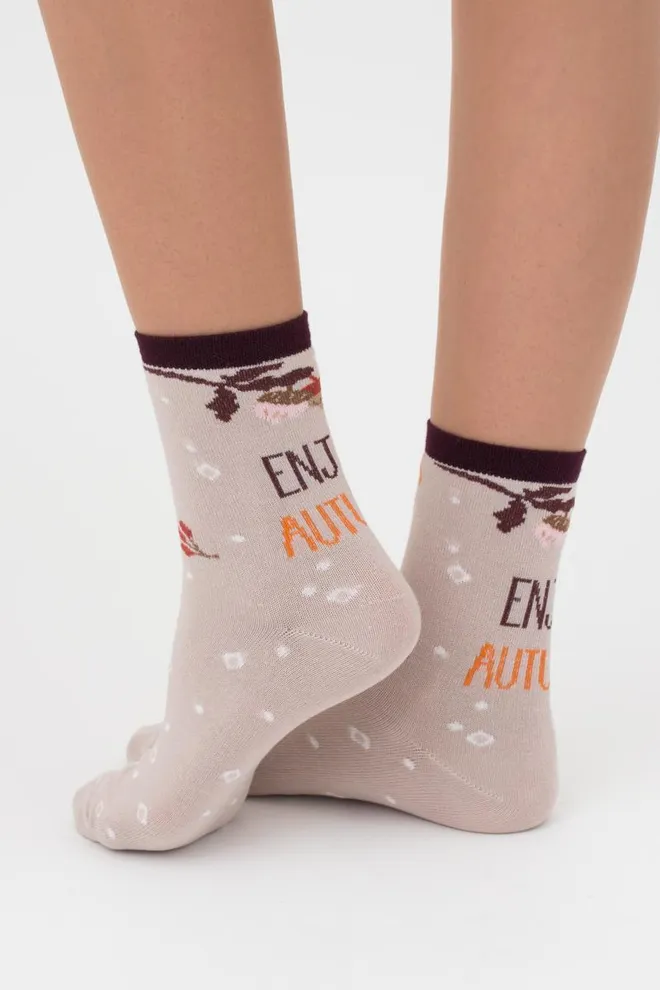 Шкарпетки жіночі класичні з принтом WS3 autumn 002 Giulia (moonlight)