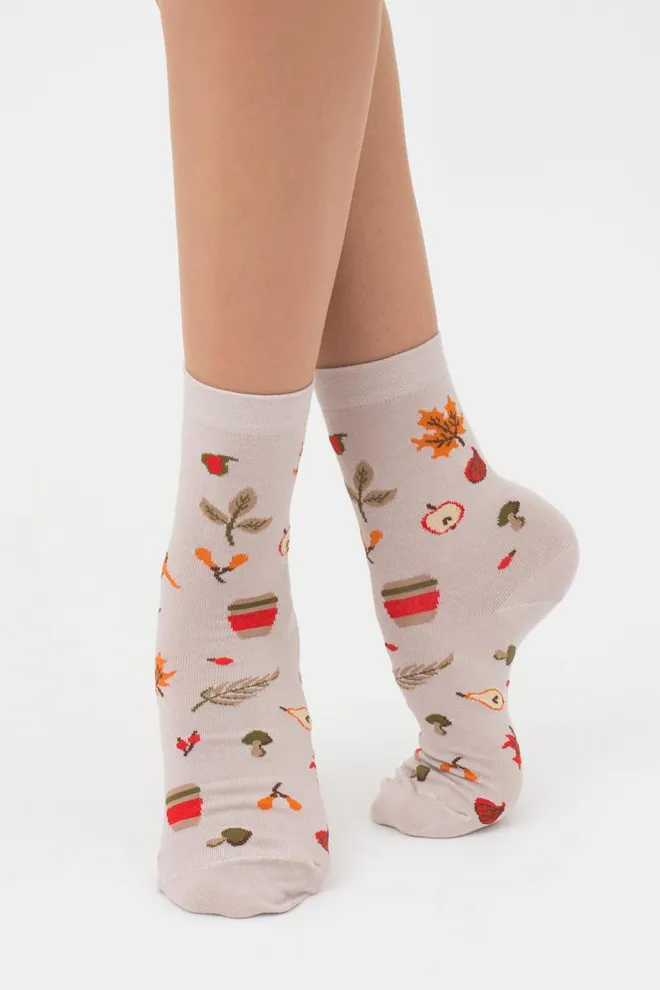 Шкарпетки жіночі класичні з принтом WS3 autumn 004 Giulia (moonlight)