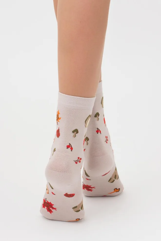 Шкарпетки жіночі класичні з принтом WS3 autumn 004 Giulia (moonlight)