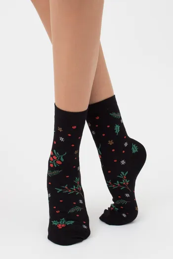 Шкарпетки жіночі класичні з принтом WS3 autumn 006 Giulia (black) Шкарпетки жіночі класичні з принтом WS3 autumn 006 Giulia (black)