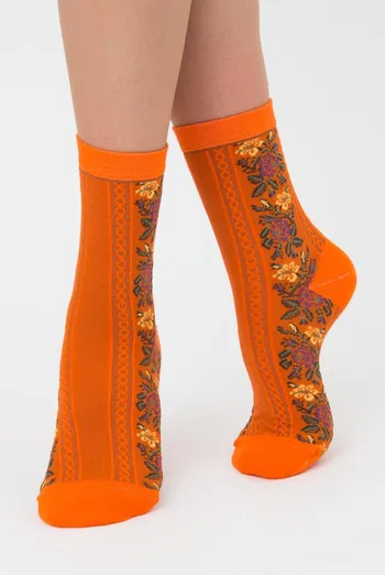 Шкарпетки жіночі класичні з орнаментом Ws3 Background 007 Giulia (orange) Шкарпетки жіночі класичні з орнаментом Ws3 Background 007 Giulia (orange)