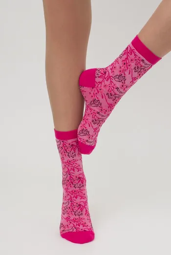 Носки женские классические с рисунком Ws3 Background 008 Giulia (fuxia), розовый Носки женские классические с рисунком Ws3 Background 008 Giulia (fuxia), розовый