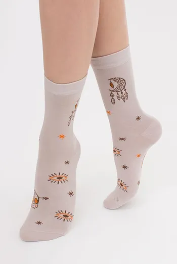 Хлопковые носки с рисунком WS3 Boho 005 Giulia (moonlight) Хлопковые носки с рисунком WS3 Boho 005 Giulia (moonlight)