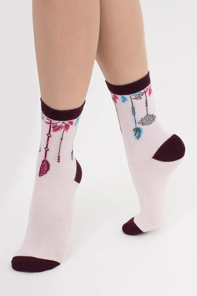 Хлопковые носки с этническими рисунками WS3 Boho 006 Giulia (blushing bride)