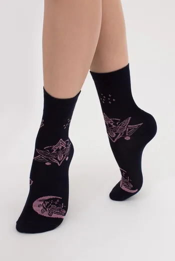 Хлопковые носки с этническими рисунками WS3 Boho 007 Giulia (navy)