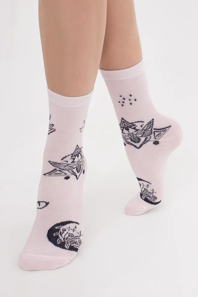 Хлопковые носки с этническими рисунками WS3 Boho 007 Giulia (blushing bride)