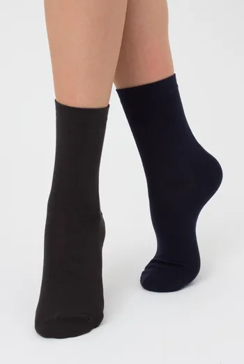 Носки женские классические Ws3 classic Giulia  2 пары (navy/iron)