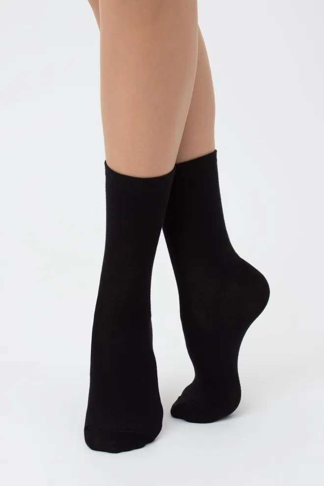 Носки женские классические Ws3 classic Giulia  2 пары (black/black), черный