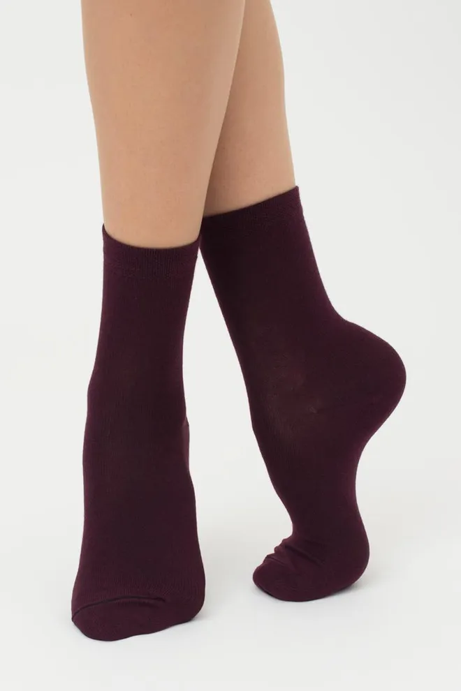 Носки женские классические Ws3 classic Giulia  2 пары (grape vintage/asphalt melange)