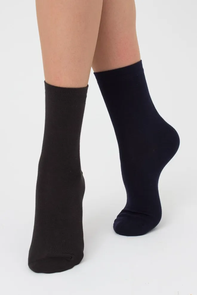 Носки женские классические Ws3 classic Giulia  2 пары (navy/iron)