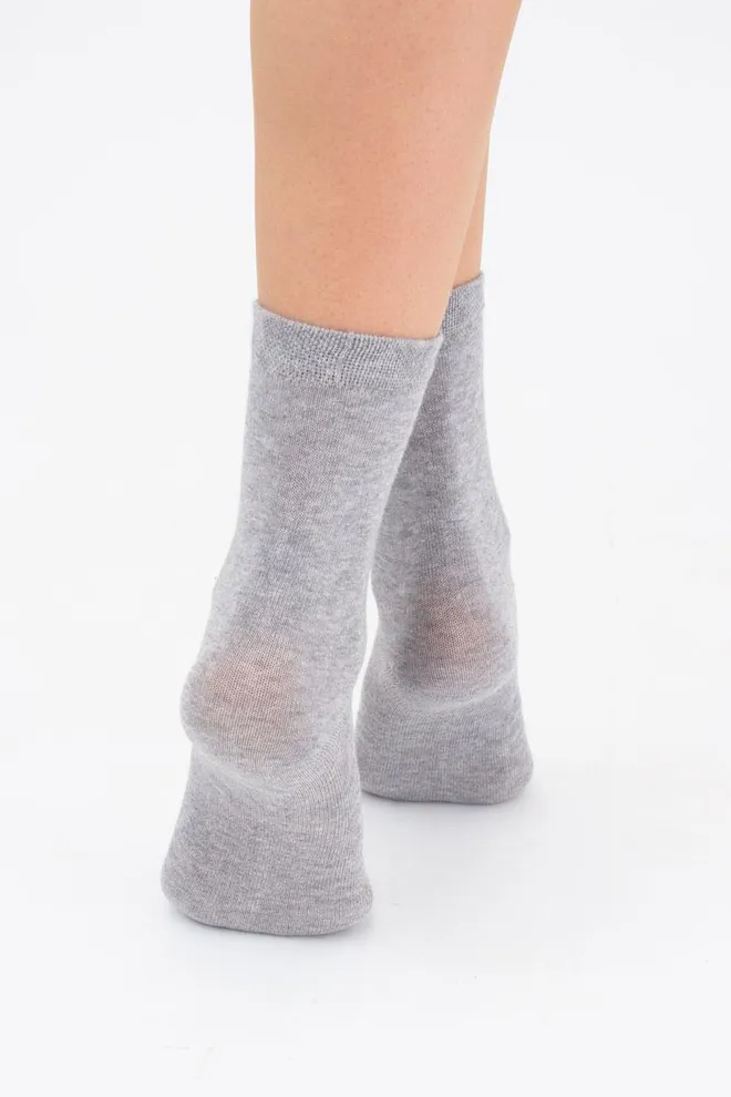 Шкарпетки жіночі класичні WS3 fashion 055 + WS3 classic Giulia 2 пари (light grey melange/dark grey melange)