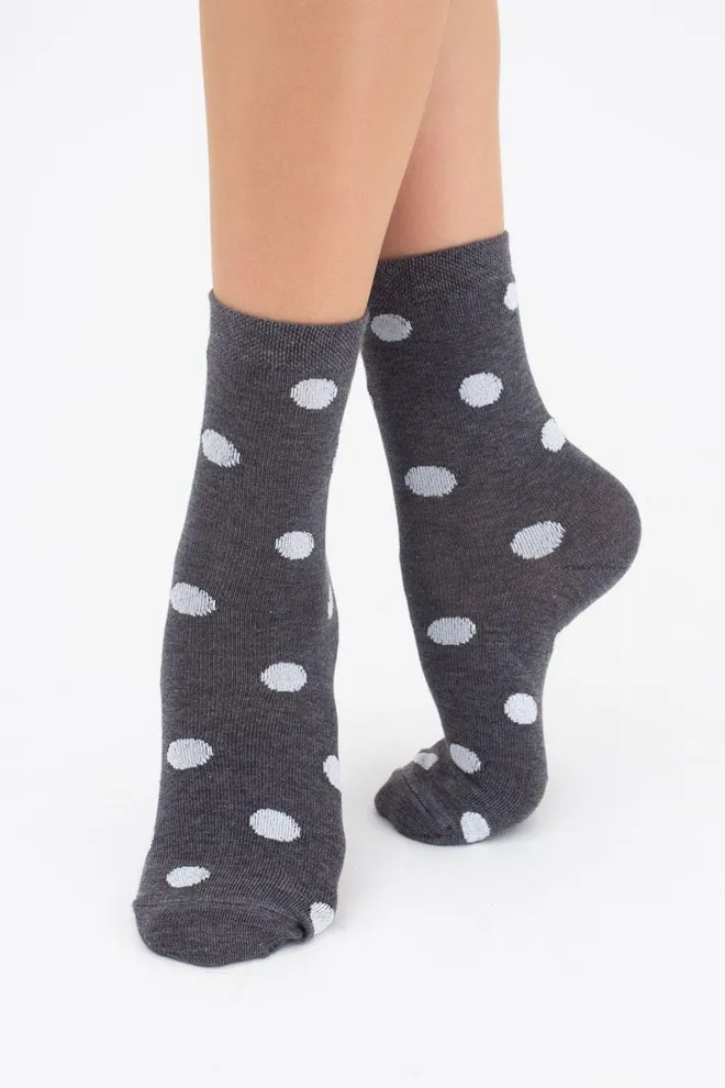 Шкарпетки жіночі класичні WS3 fashion 055 + WS3 classic Giulia 2 пари (light grey melange/dark grey melange)