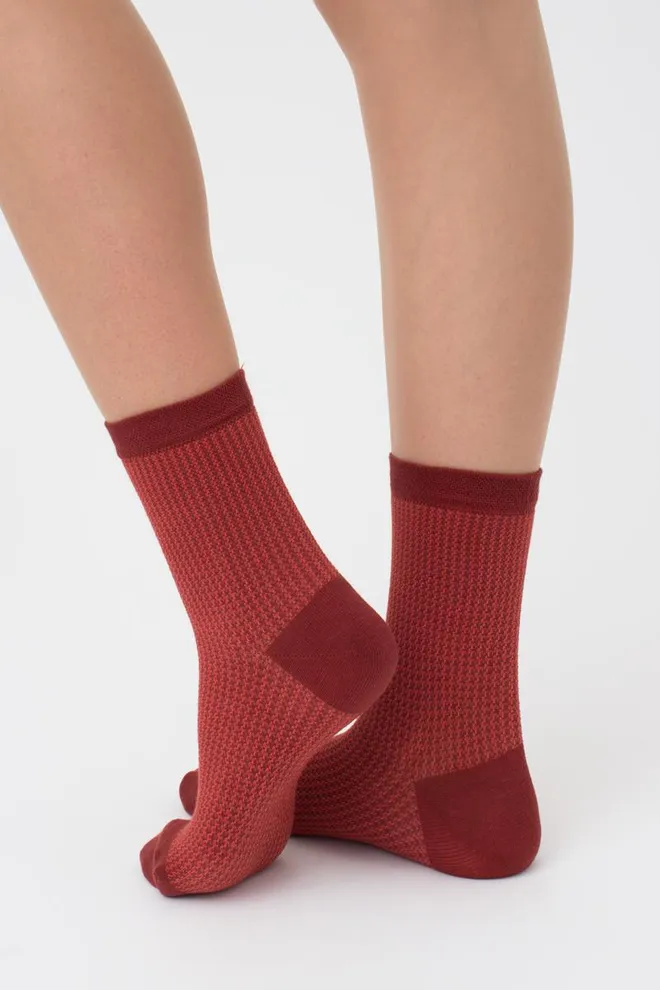 Шкарпетки жіночі класичні з принтом WS3 jaccard 003 Giulia (kowhide)