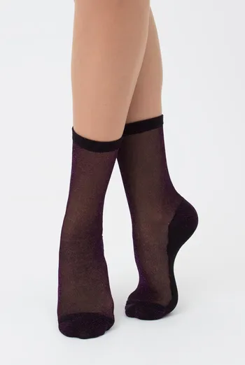 Носки женские с люрексом Ws3 lurex pa 001 Giulia (shiny pink metallic)