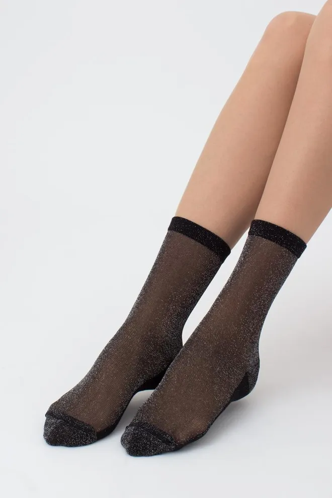 Носки женские с люрексом Ws3 lurex pa 001 Giulia (silver metallic)