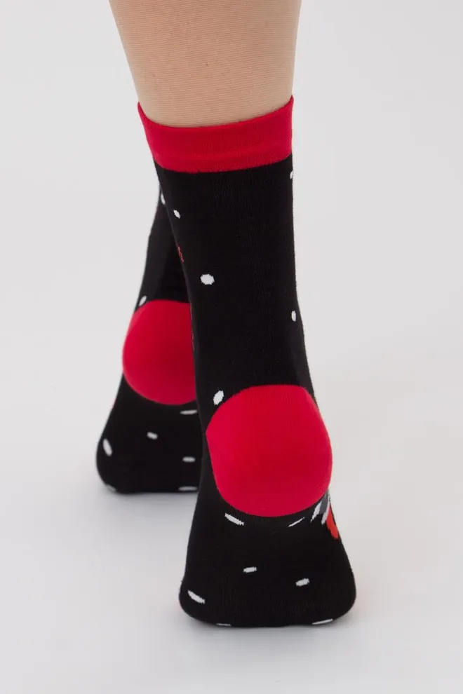 Шкарпетки жіночі класичні новорічні WS3 NEW YEAR (F) 2404 Giulia (black), чорний