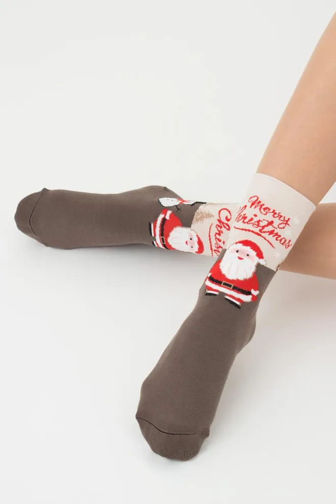 Шкарпетки жіночі класичні з принтом Ws3 New Year 2305 Giulia (haze)