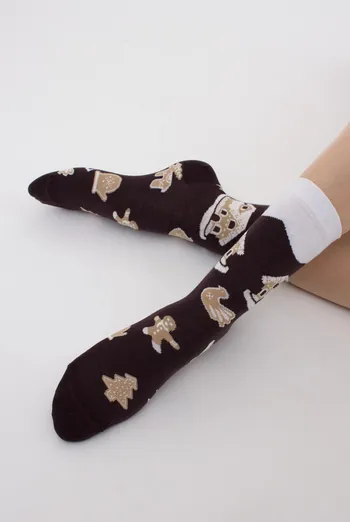 Шкарпетки жіночі класичні з принтом Ws3 New Year 2405 Giulia (caffe) Шкарпетки жіночі класичні з принтом Ws3 New Year 2405 Giulia (caffe)