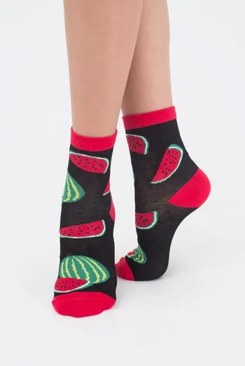 Шкарпетки жіночі класичні з фруктами WS3 soft berry 004 Giulia (black) Шкарпетки жіночі класичні з фруктами WS3 soft berry 004 Giulia (black)
