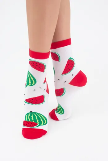 Шкарпетки жіночі класичні з фруктами WS3 soft berry 004 Giulia (white) Шкарпетки жіночі класичні з фруктами WS3 soft berry 004 Giulia (white)